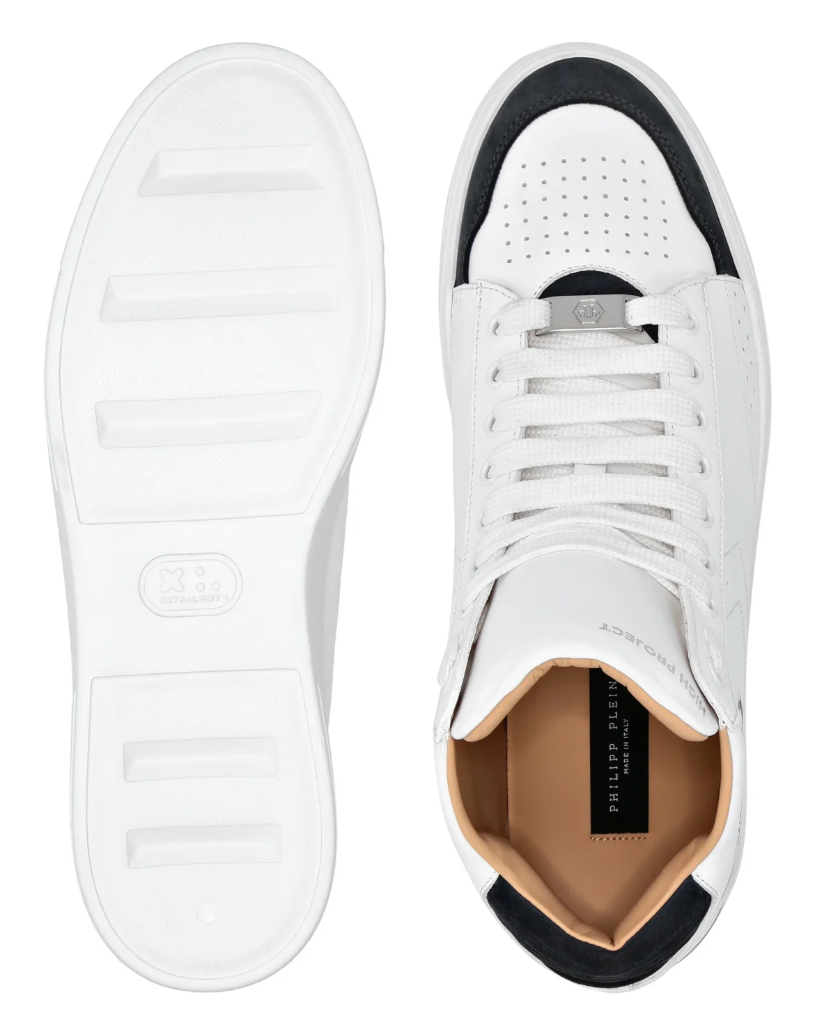 Leather Mid-Top Sneakers Hexagon, цвет: Синий