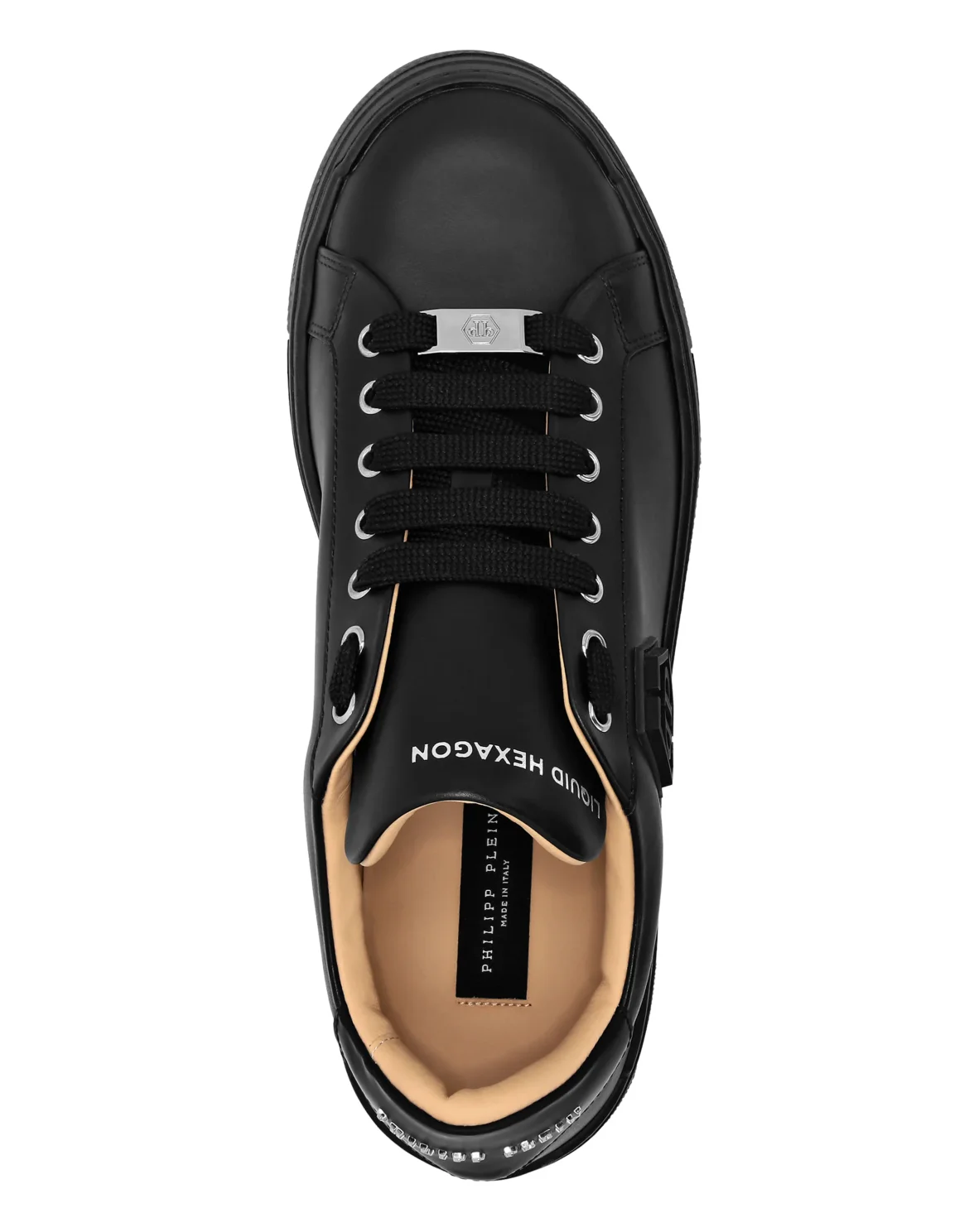 Leather Lo-Top Sneakers Hexagon, цвет: Черный
