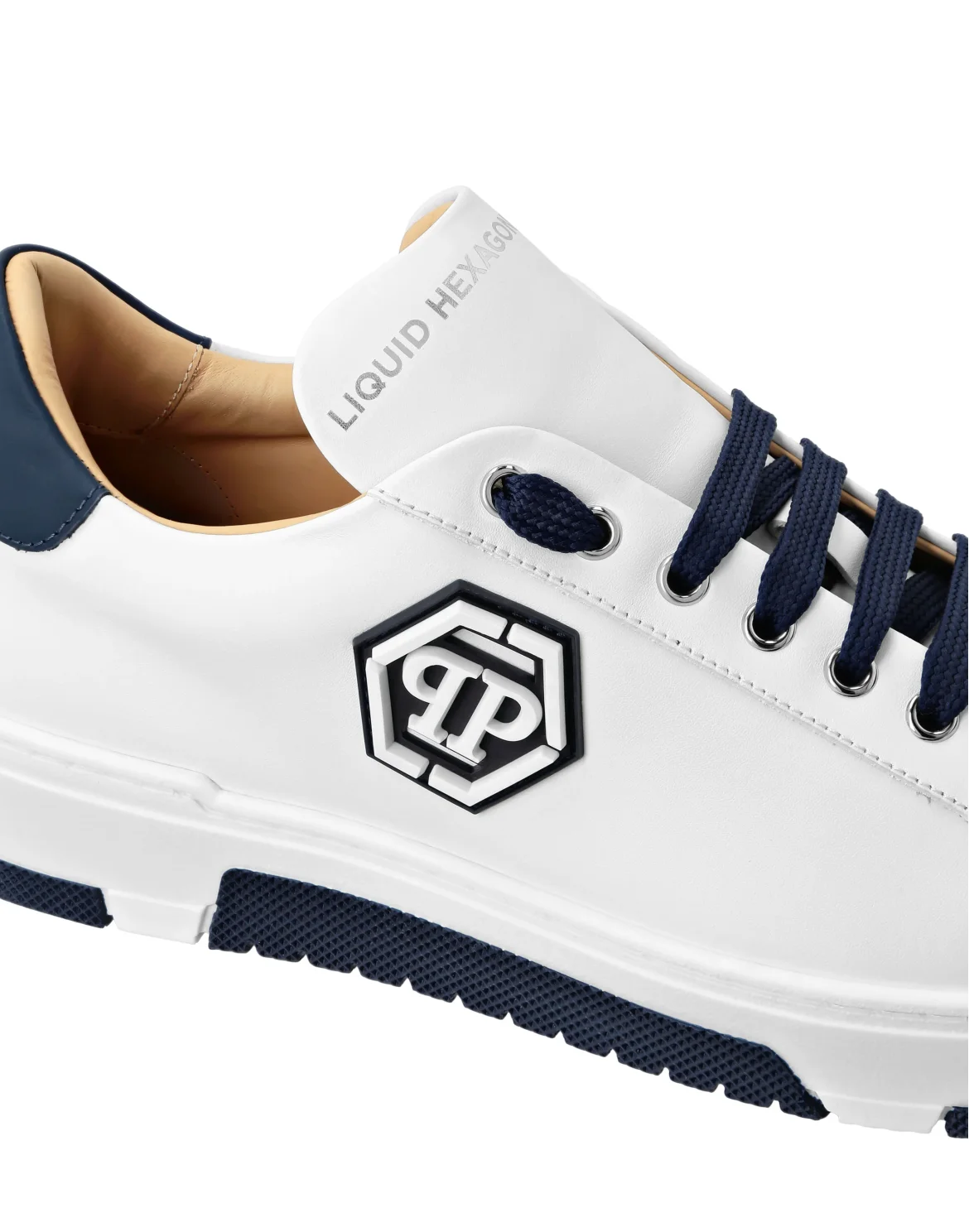 Leather Lo-Top Sneakers Hexagon, цвет: Синий