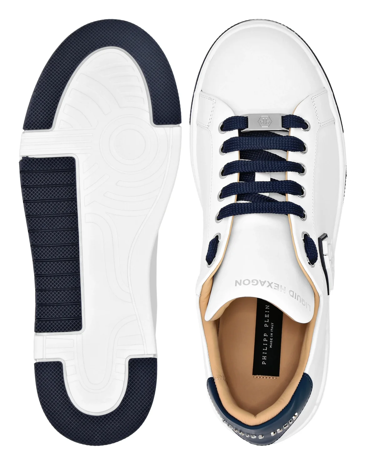 Leather Lo-Top Sneakers Hexagon, цвет: Синий