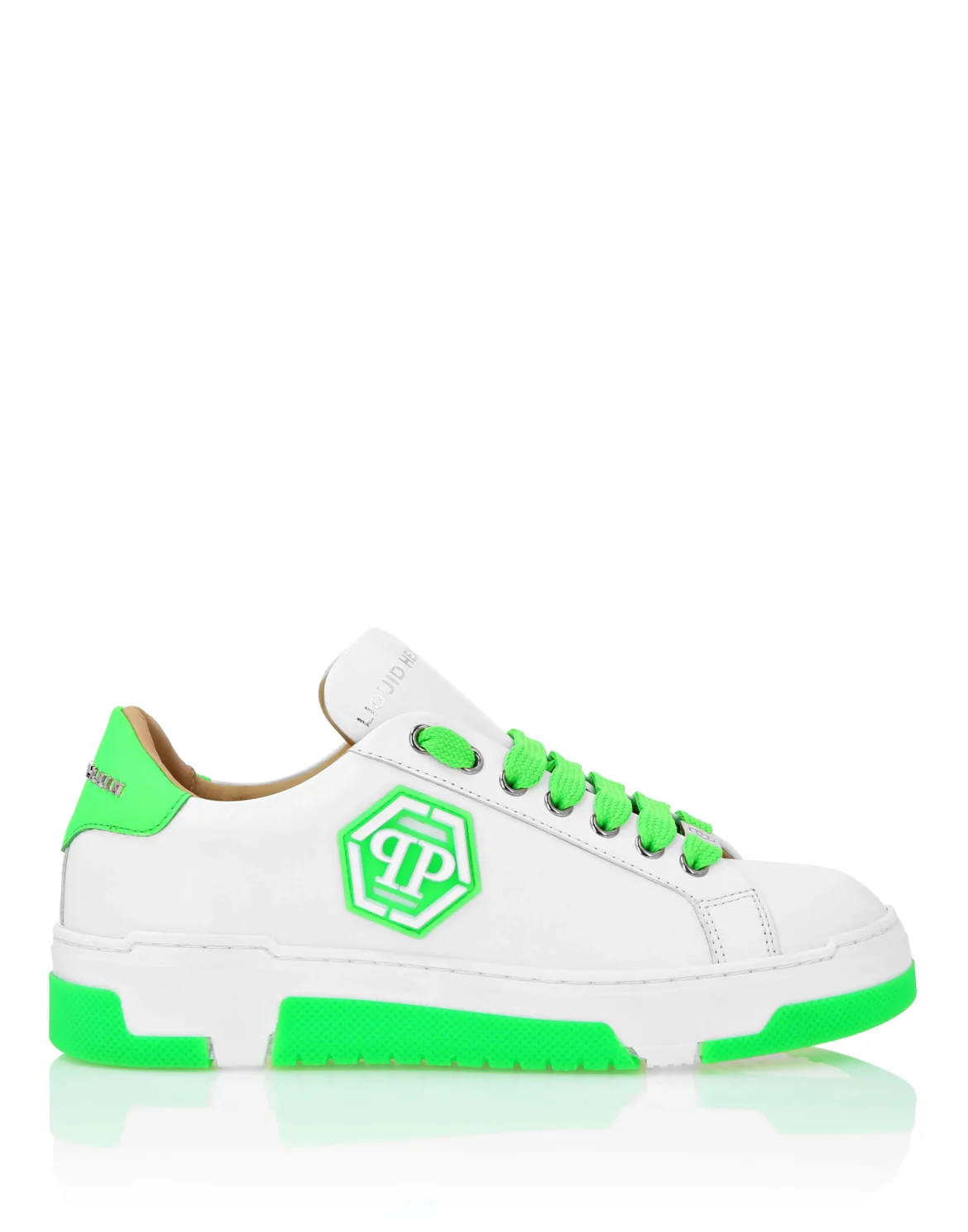Leather Lo-Top Sneakers Hexagon, цвет: Зеленый