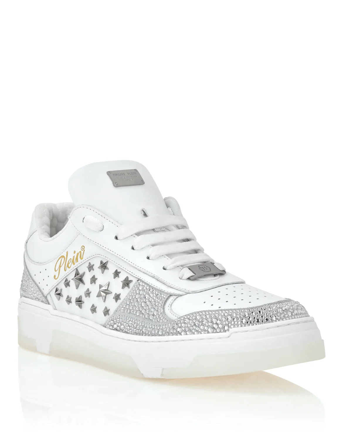 Low-Top Sneakers Mix Studs Star, цвет: Белый