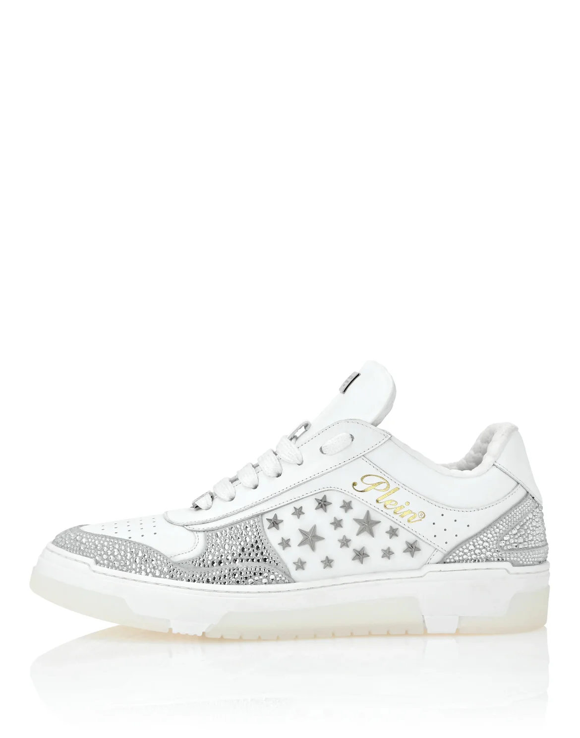 Low-Top Sneakers Mix Studs Star, цвет: Белый