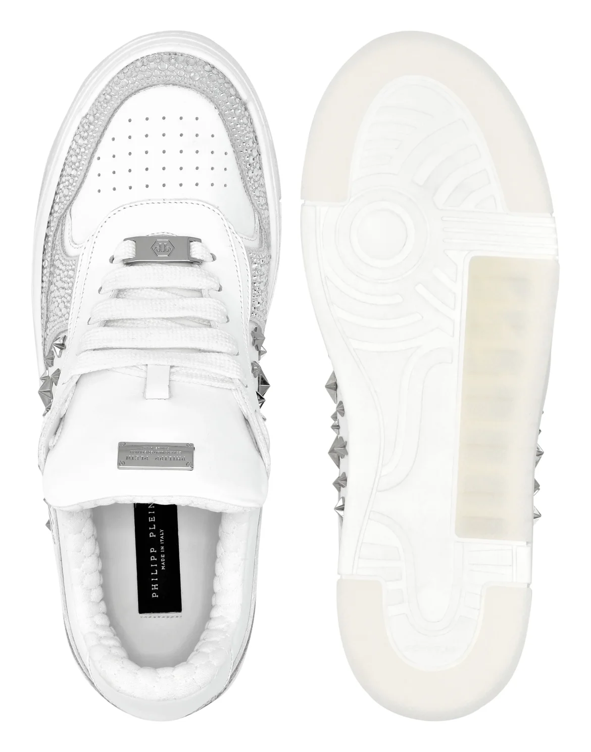 Low-Top Sneakers Mix Studs Star, цвет: Белый