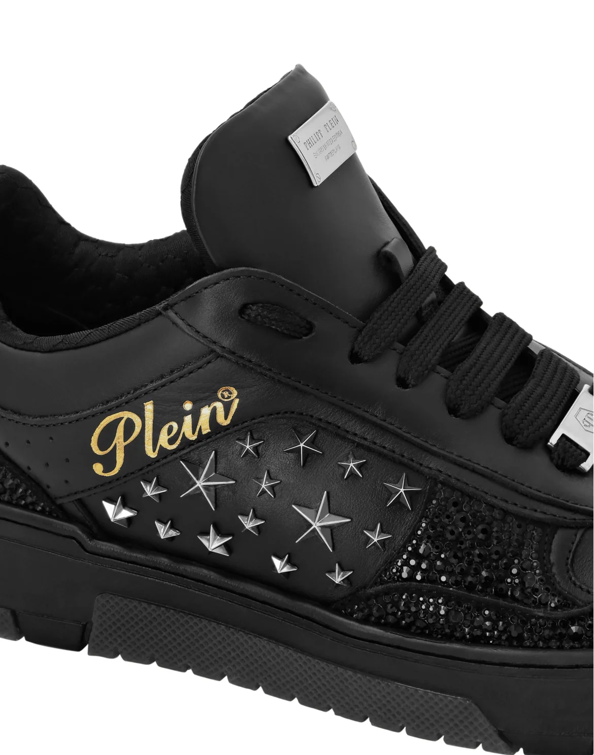 Low-Top Sneakers Mix Studs Star, цвет: Черный