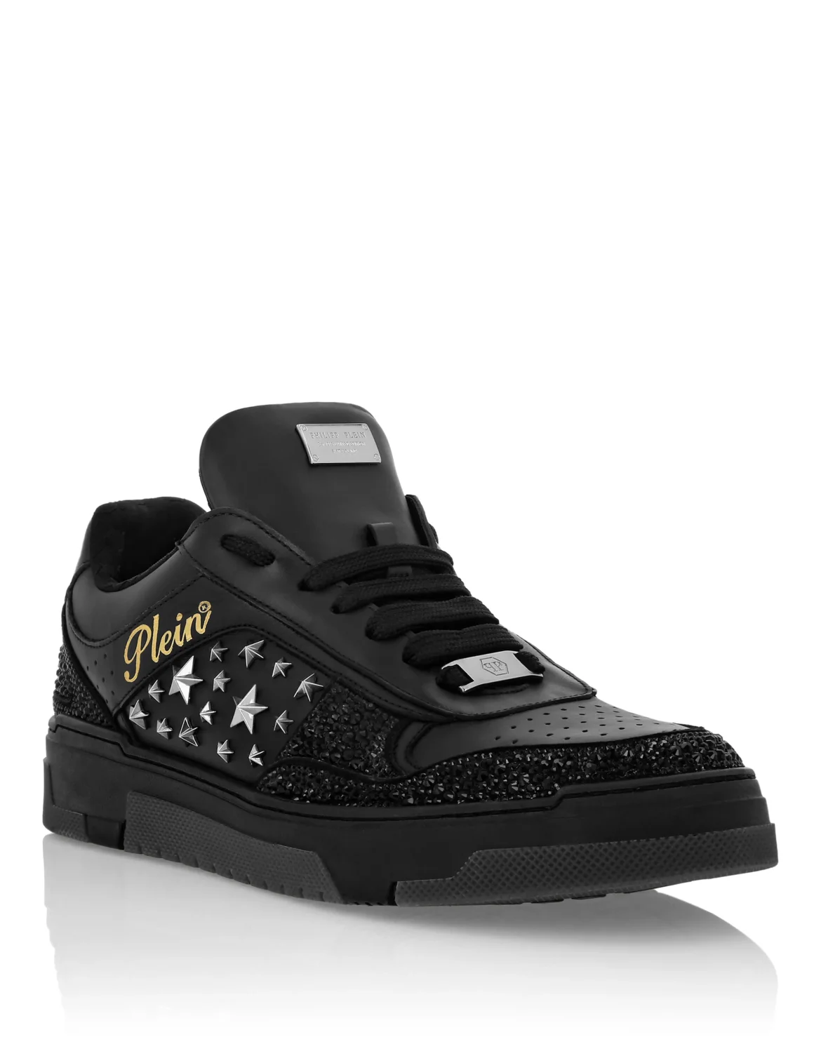 Low-Top Sneakers Mix Studs Star, цвет: Черный