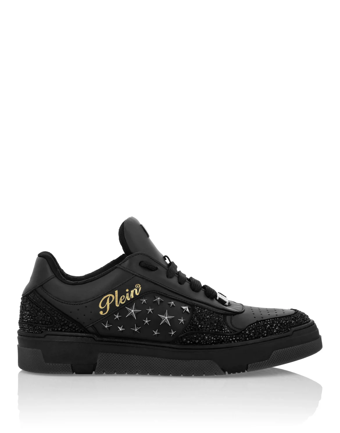 Low-Top Sneakers Mix Studs Star, цвет: Черный