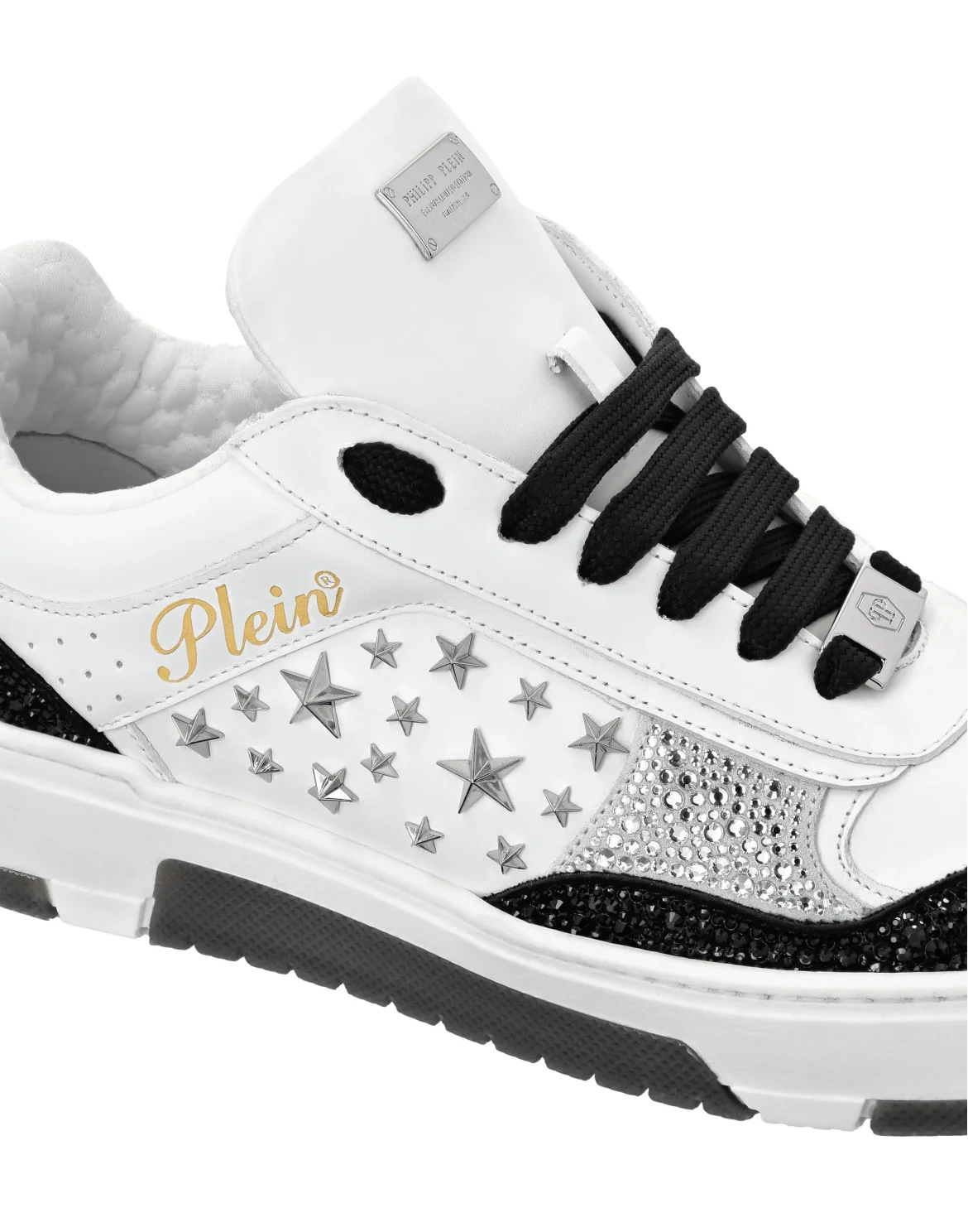 Low-Top Sneakers Mix Studs Star, цвет: Черный