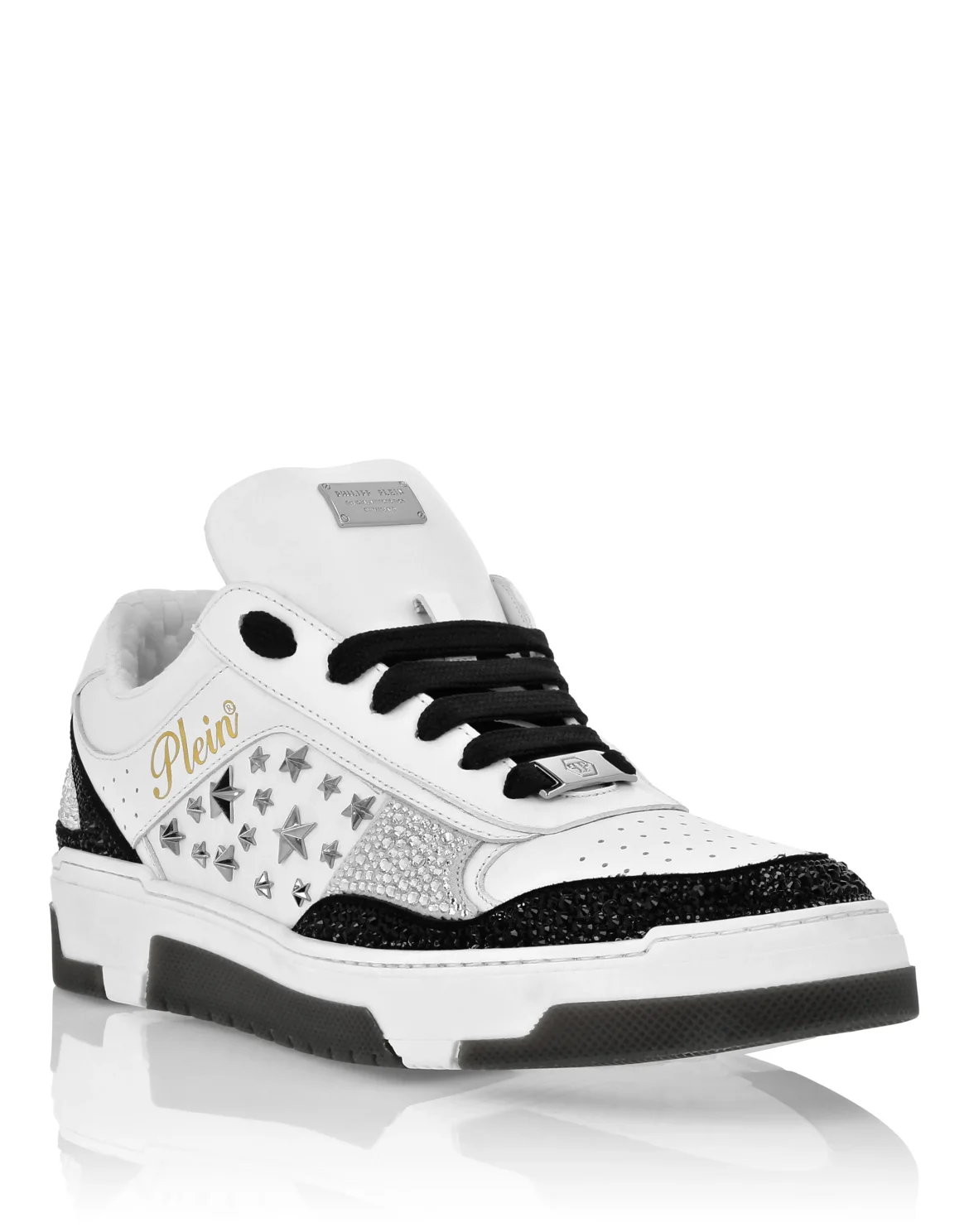 Low-Top Sneakers Mix Studs Star, цвет: Черный