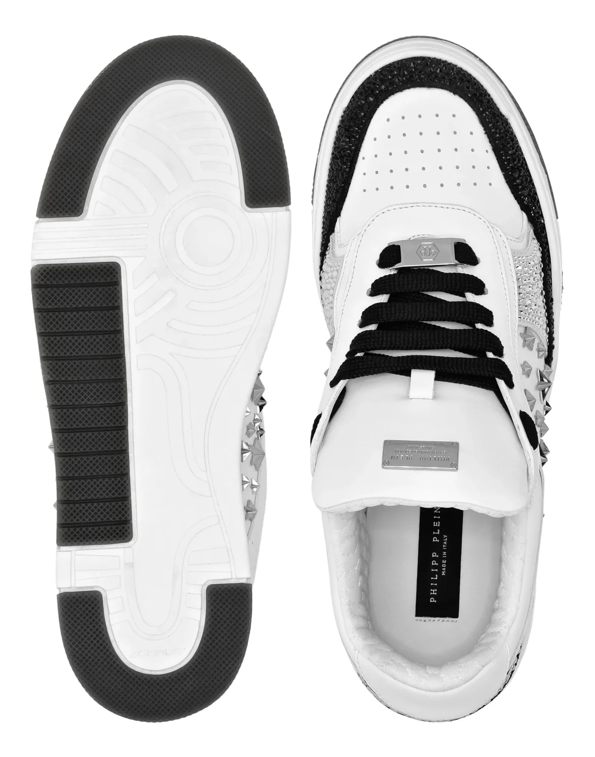 Low-Top Sneakers Mix Studs Star, цвет: Черный