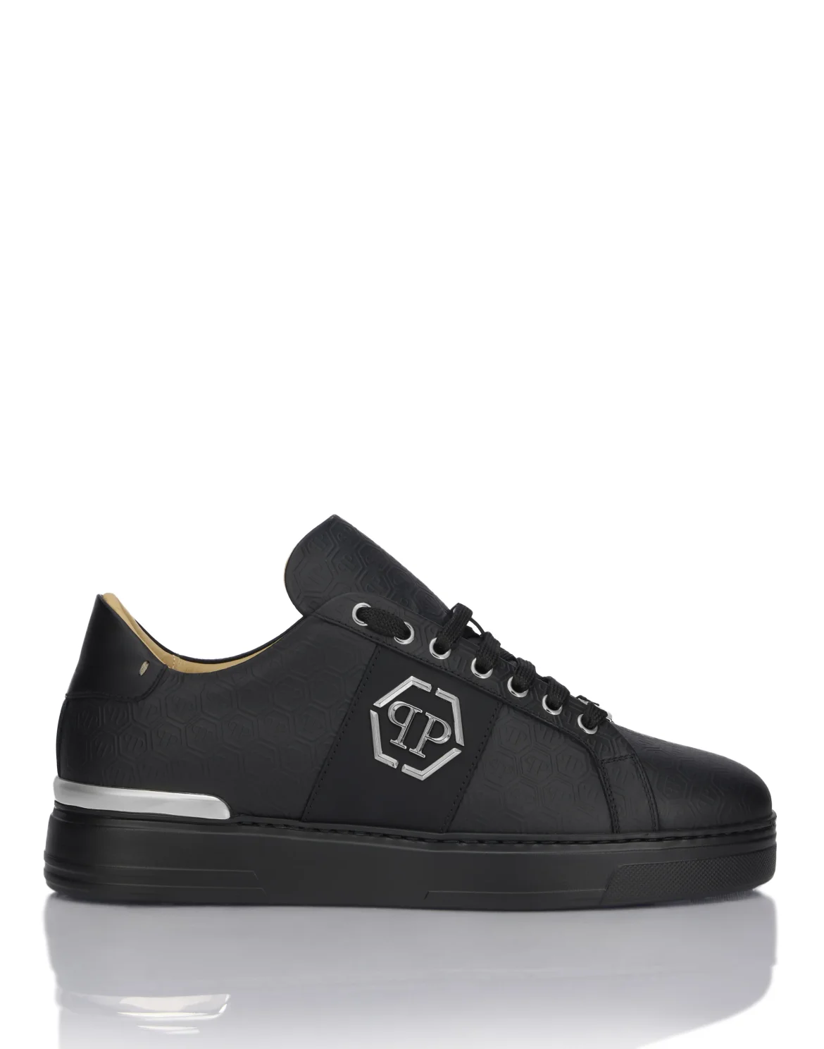 Leather Sneakears Low Top Monogram, цвет: Черный