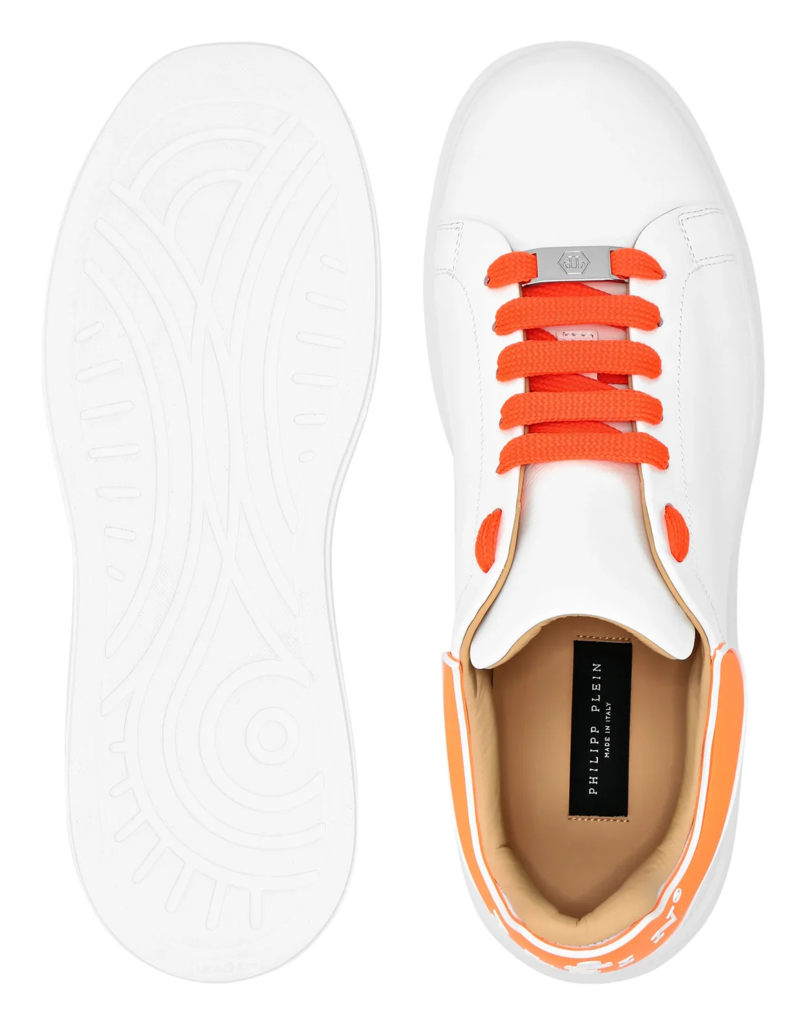 Nappa Leather Sneakers Low Top, цвет: Оранжевый