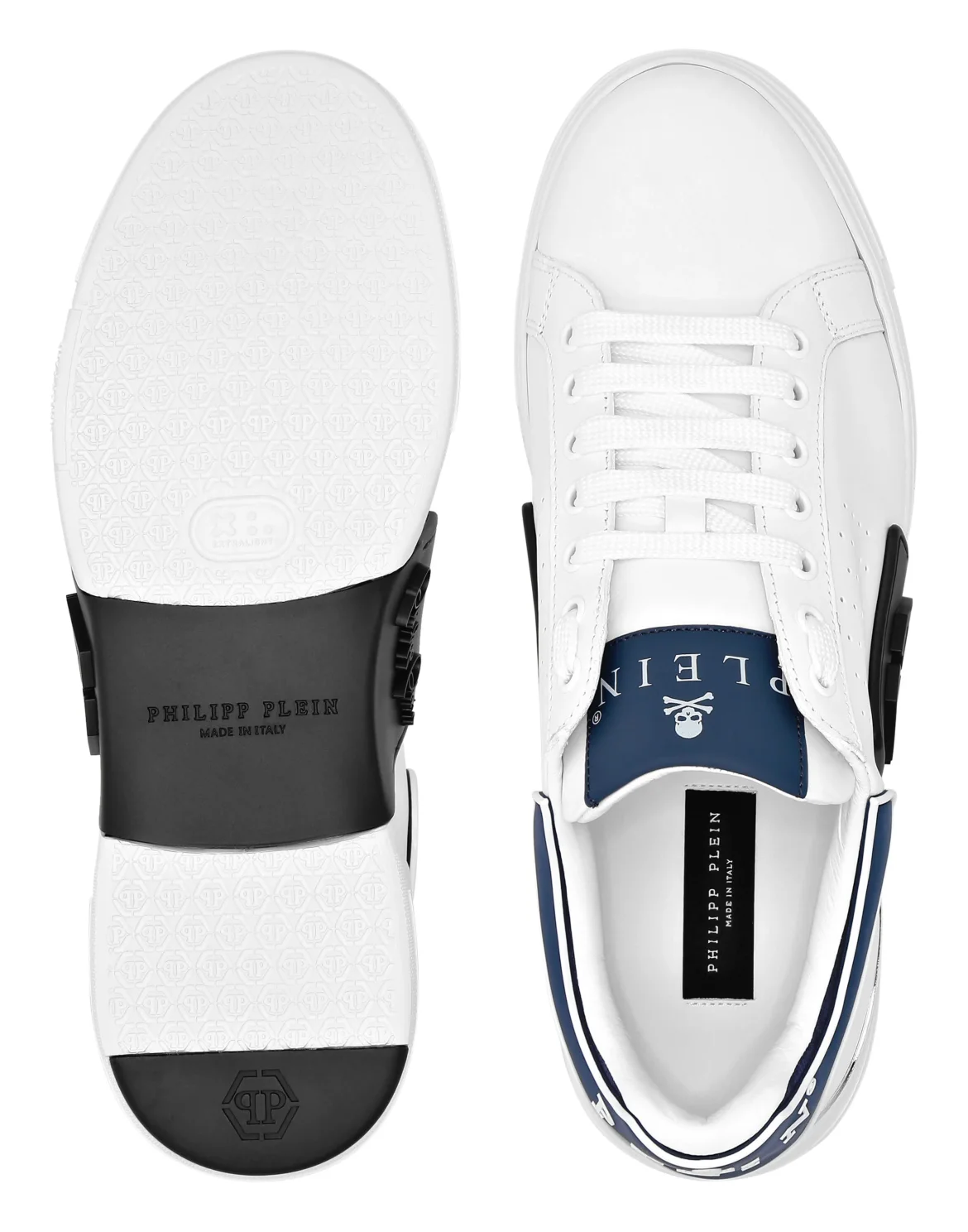 Nappa Leather Sneakers Low Top Hexagon, цвет: Белый