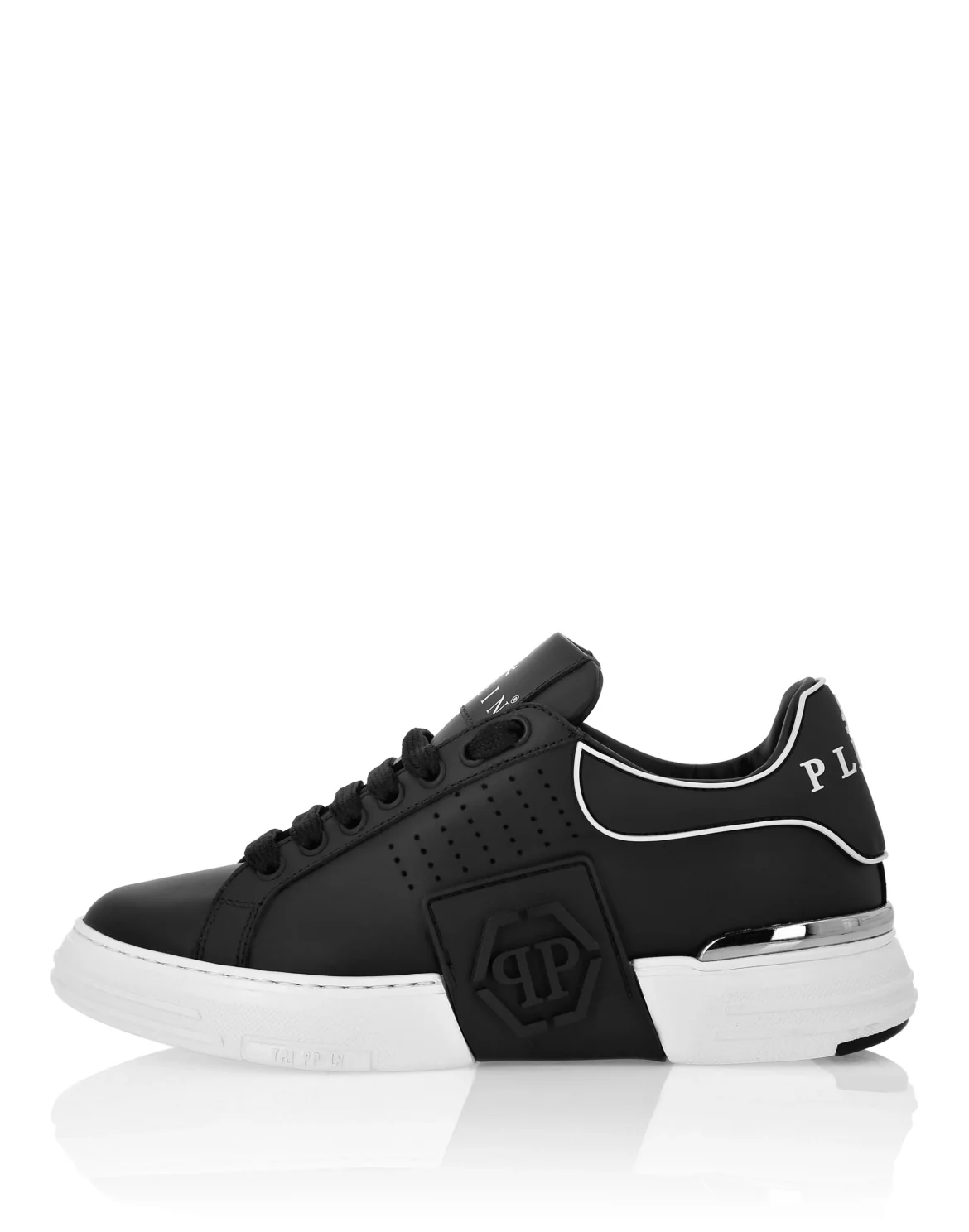 Nappa Leather Sneakers Low Top Hexagon, цвет: Черный