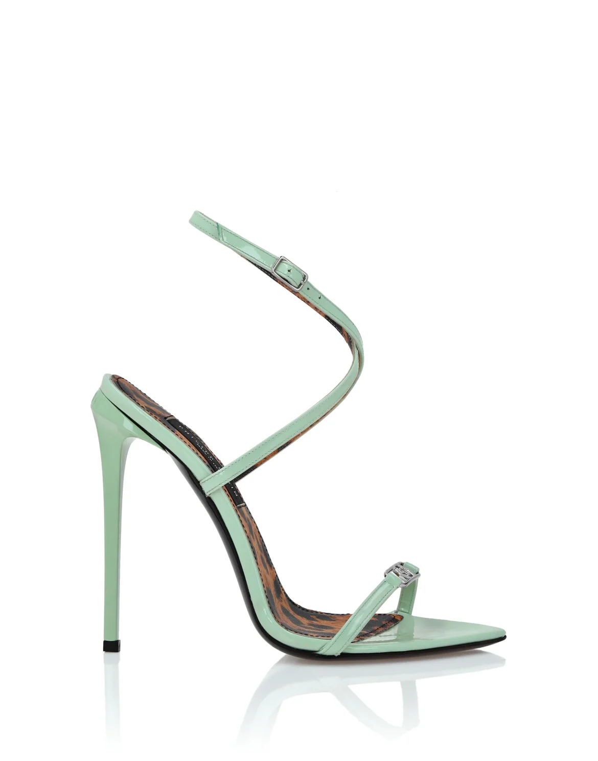 Leather Sandals High Heels, цвет: Зеленый