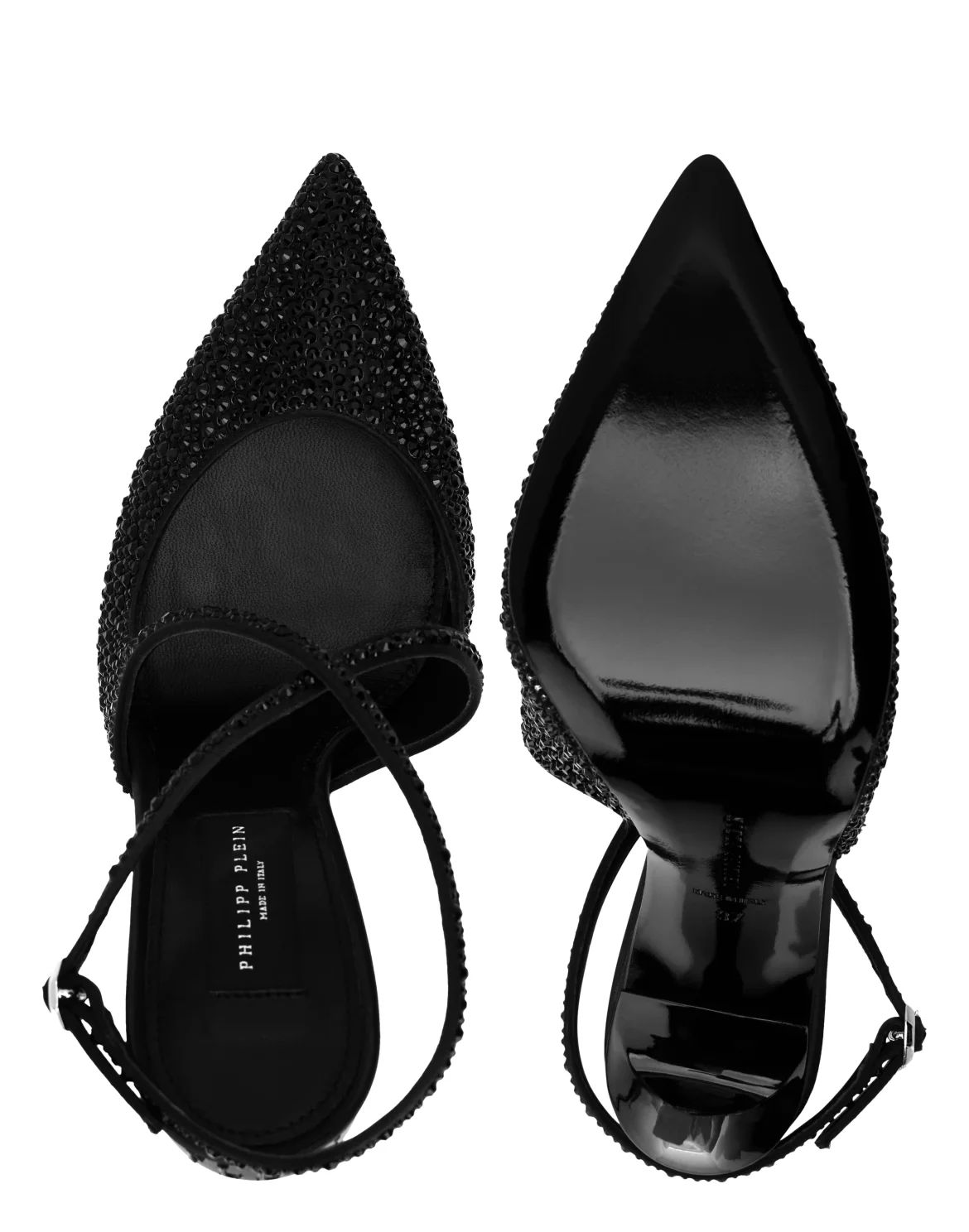 Slingback Shoes Strass, цвет: Черный