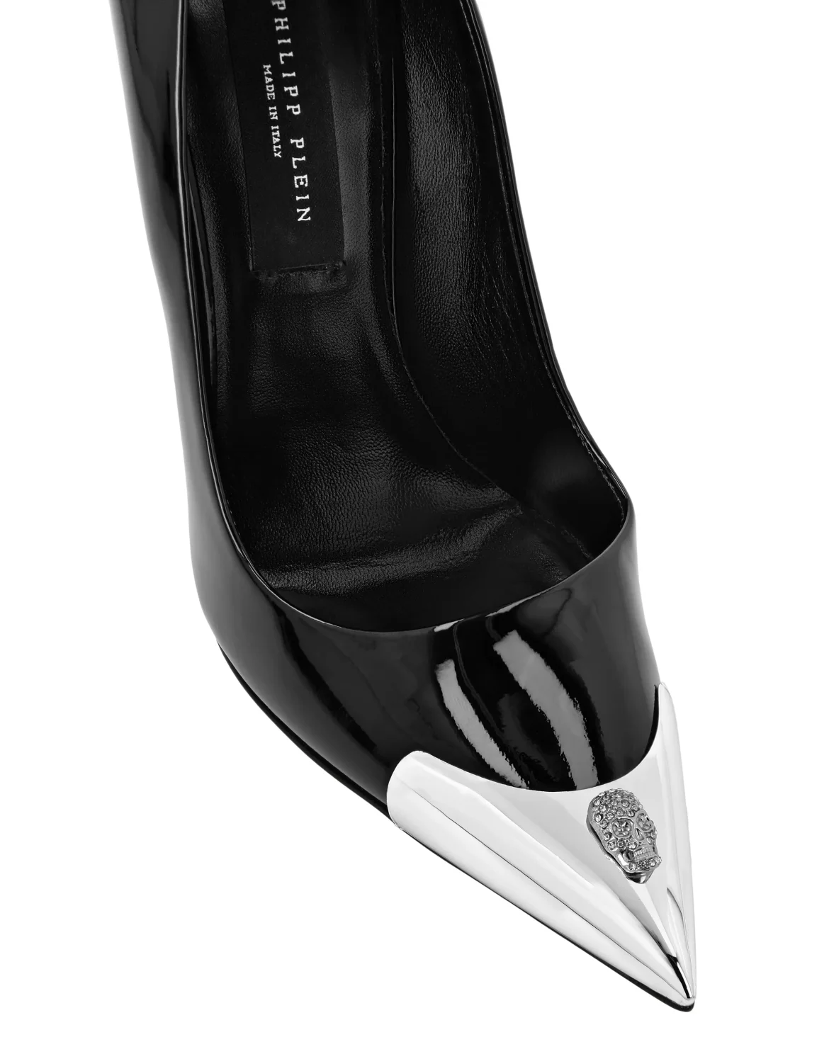 Patent Leather Decollete Hi-Heels Skull, цвет: Черный