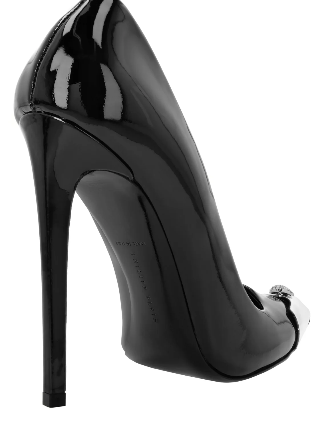Patent Leather Decollete Hi-Heels Skull, цвет: Черный