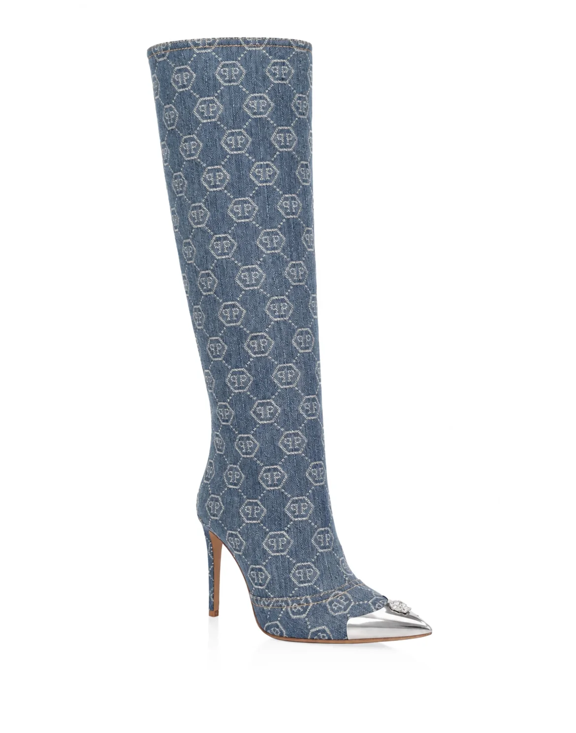 Denim Boots High Heels Monogram, цвет: Синий