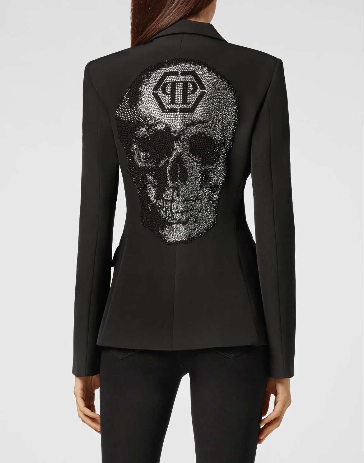 Cady Blazer long-sleeved Skull strass, цвет: Черный