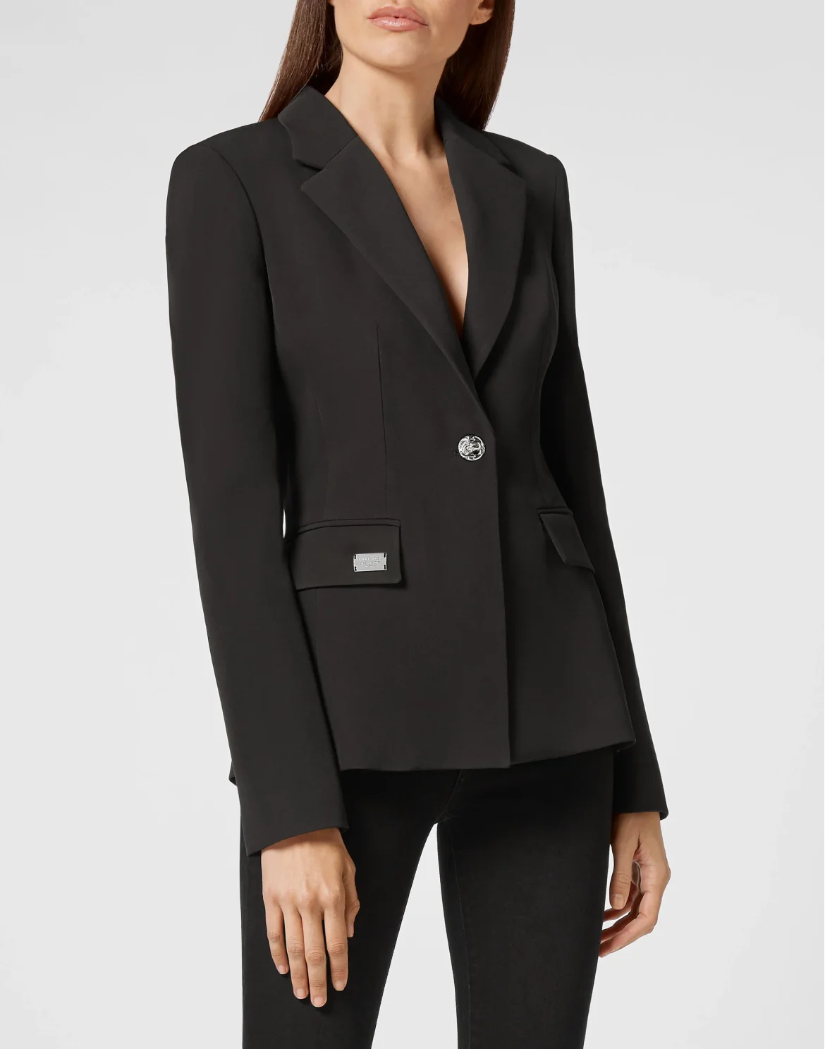 Cady Blazer long-sleeved Skull strass, цвет: Черный