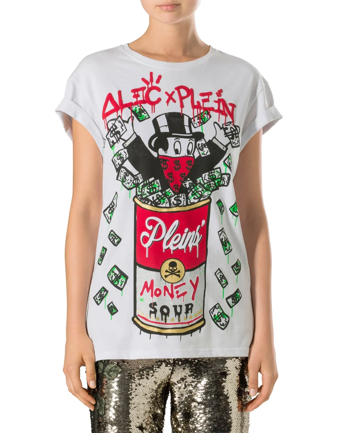 T-shirt Round Neck SS "Make Money", цвет: Белый
