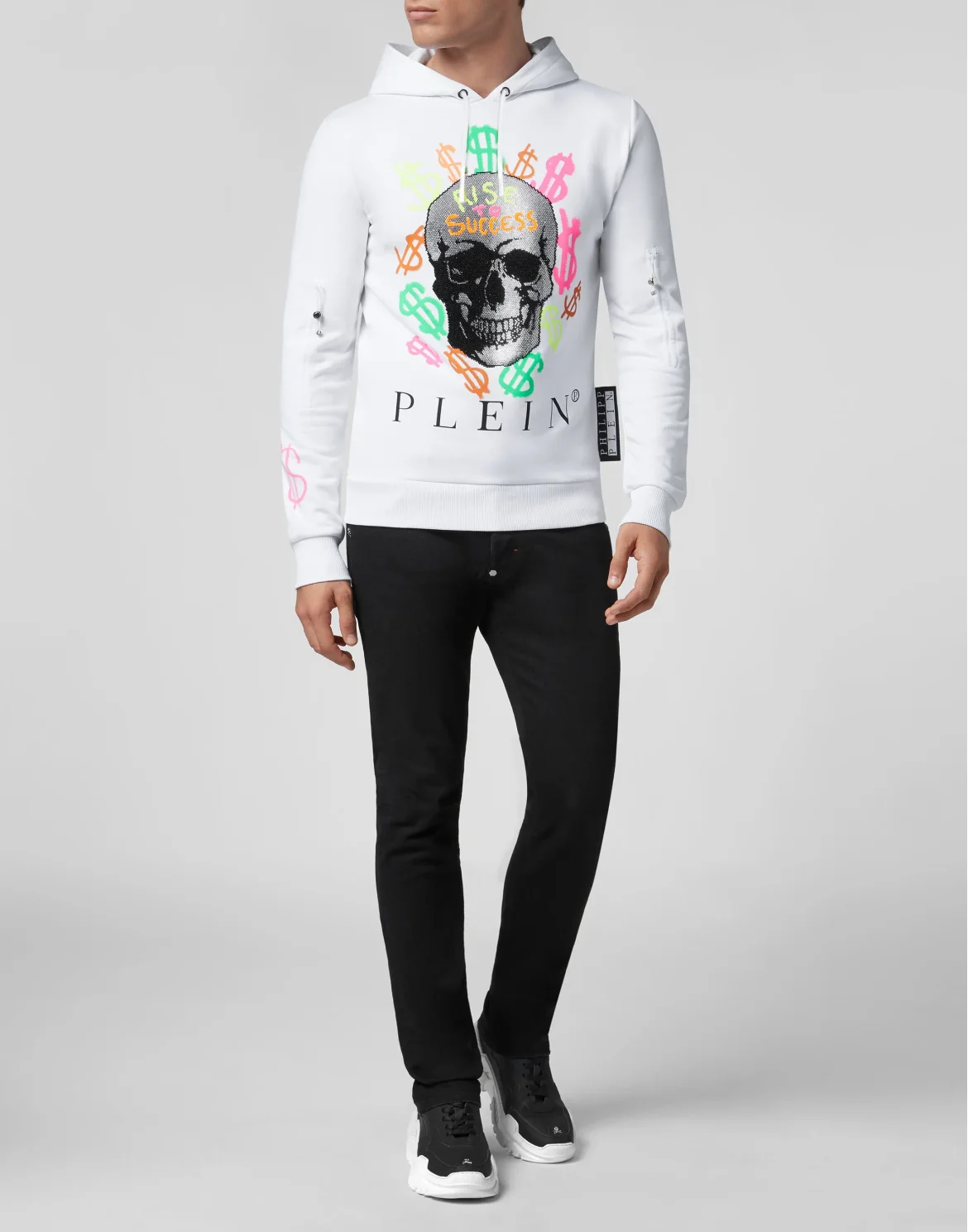 Hoodie sweatshirt Dollar, цвет: Белый