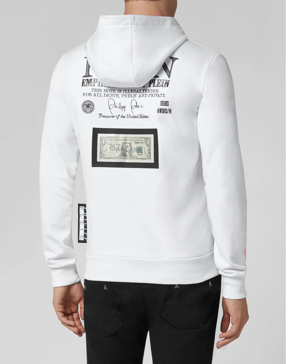Hoodie sweatshirt Dollar, цвет: Белый