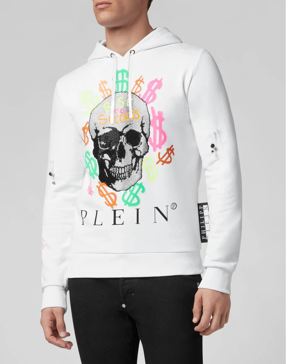 Hoodie sweatshirt Dollar, цвет: Белый