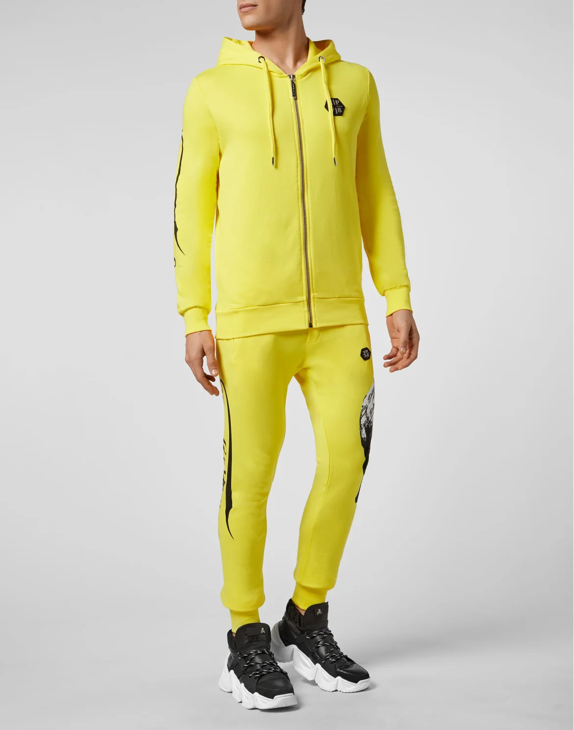 Hoodie Sweatjacket Allover skull, цвет: Желтый