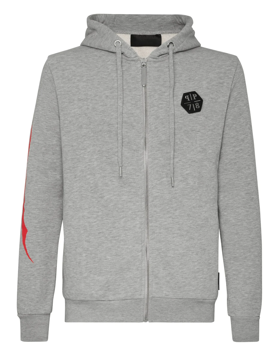 Hoodie Sweatjacket Allover skull, цвет: Серый