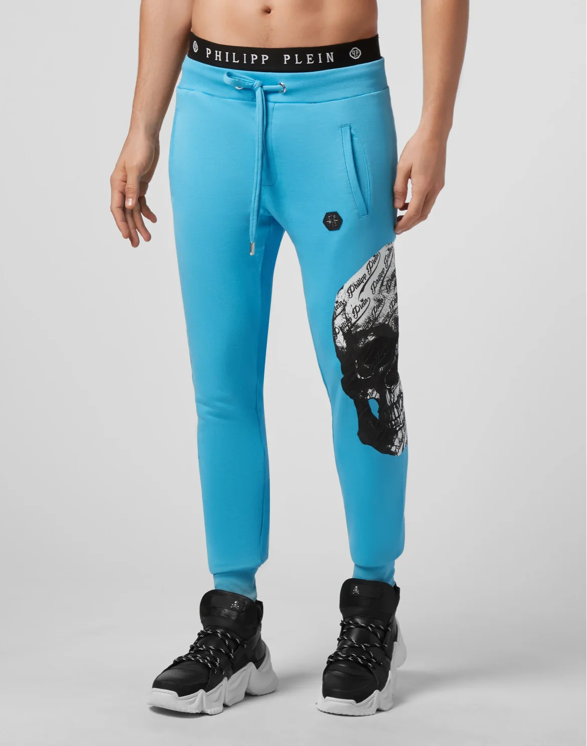 Jogging Trousers Allover skull, цвет: Голубой
