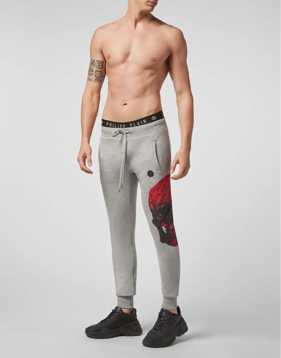 Jogging Trousers Allover skull, цвет: Серый