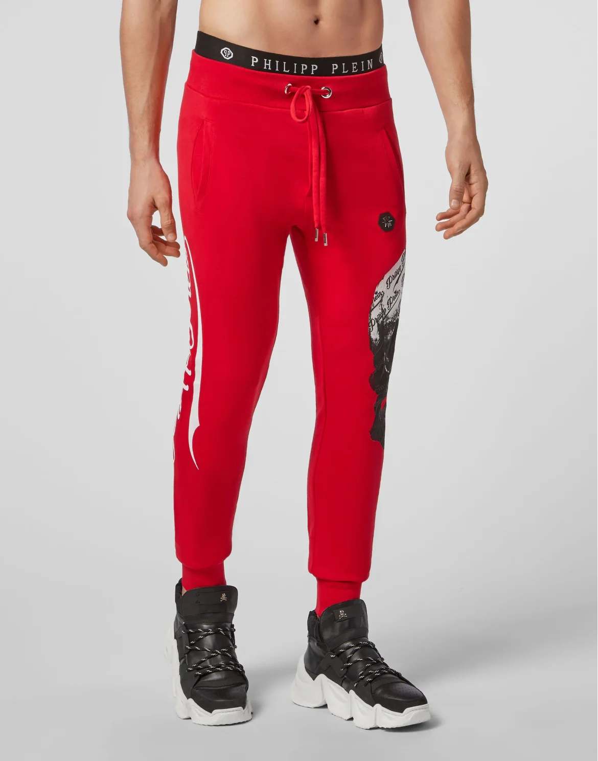 Jogging Trousers Allover skull, цвет: Красный