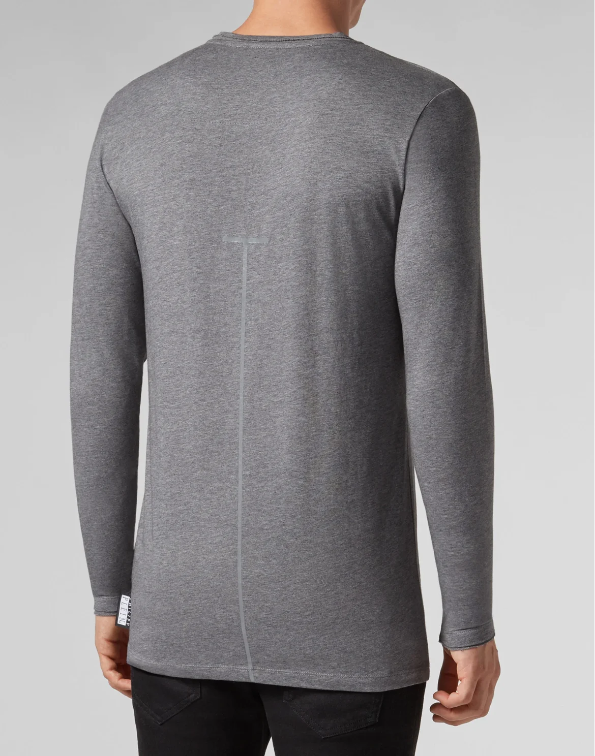 T-shirt Round Neck LS Statement, цвет: Серый
