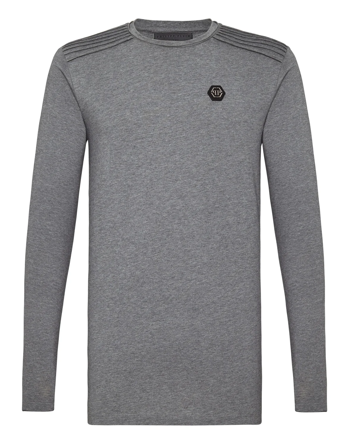 T-shirt Round Neck LS Statement, цвет: Серый