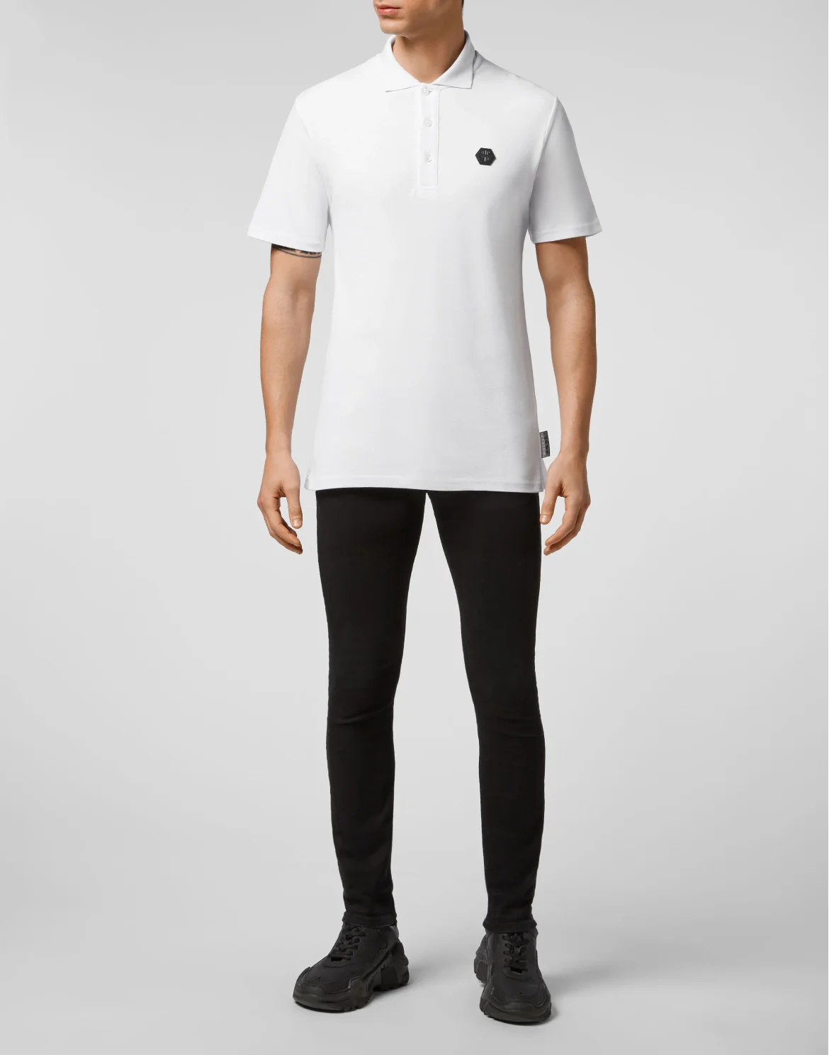 Slim Fit Polo shirt SS Hexagonal, цвет: Белый
