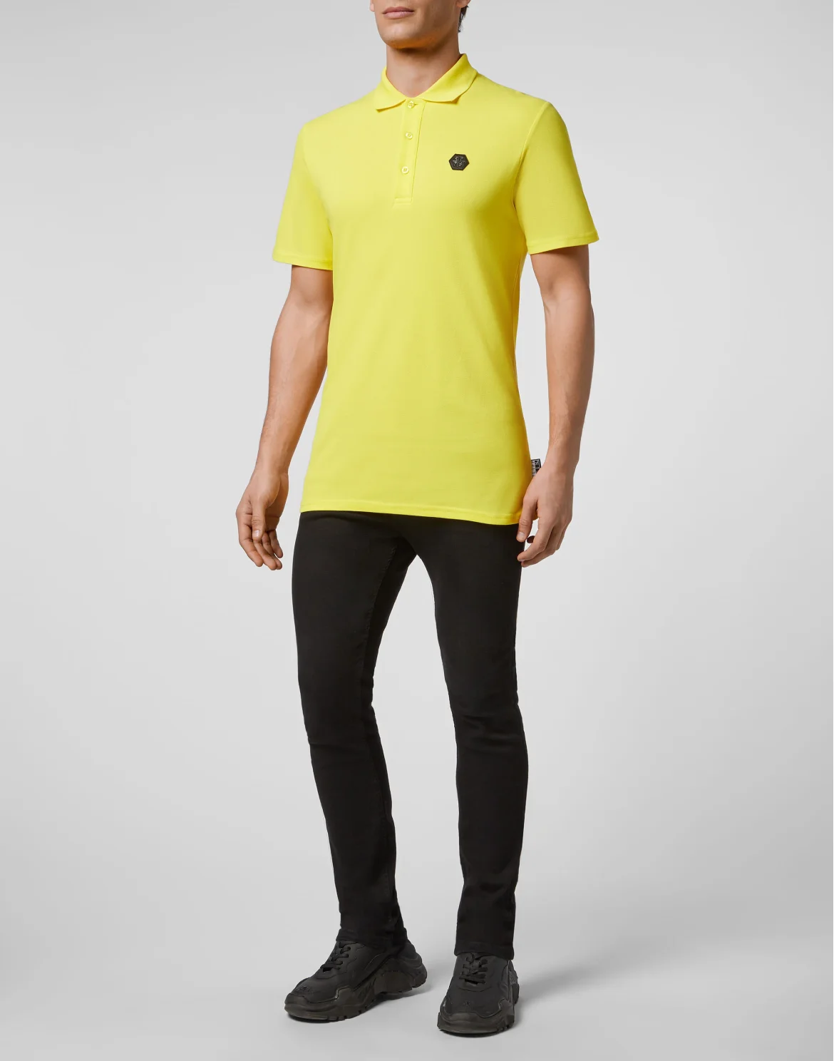 Slim Fit Polo shirt SS Hexagonal, цвет: Желтый