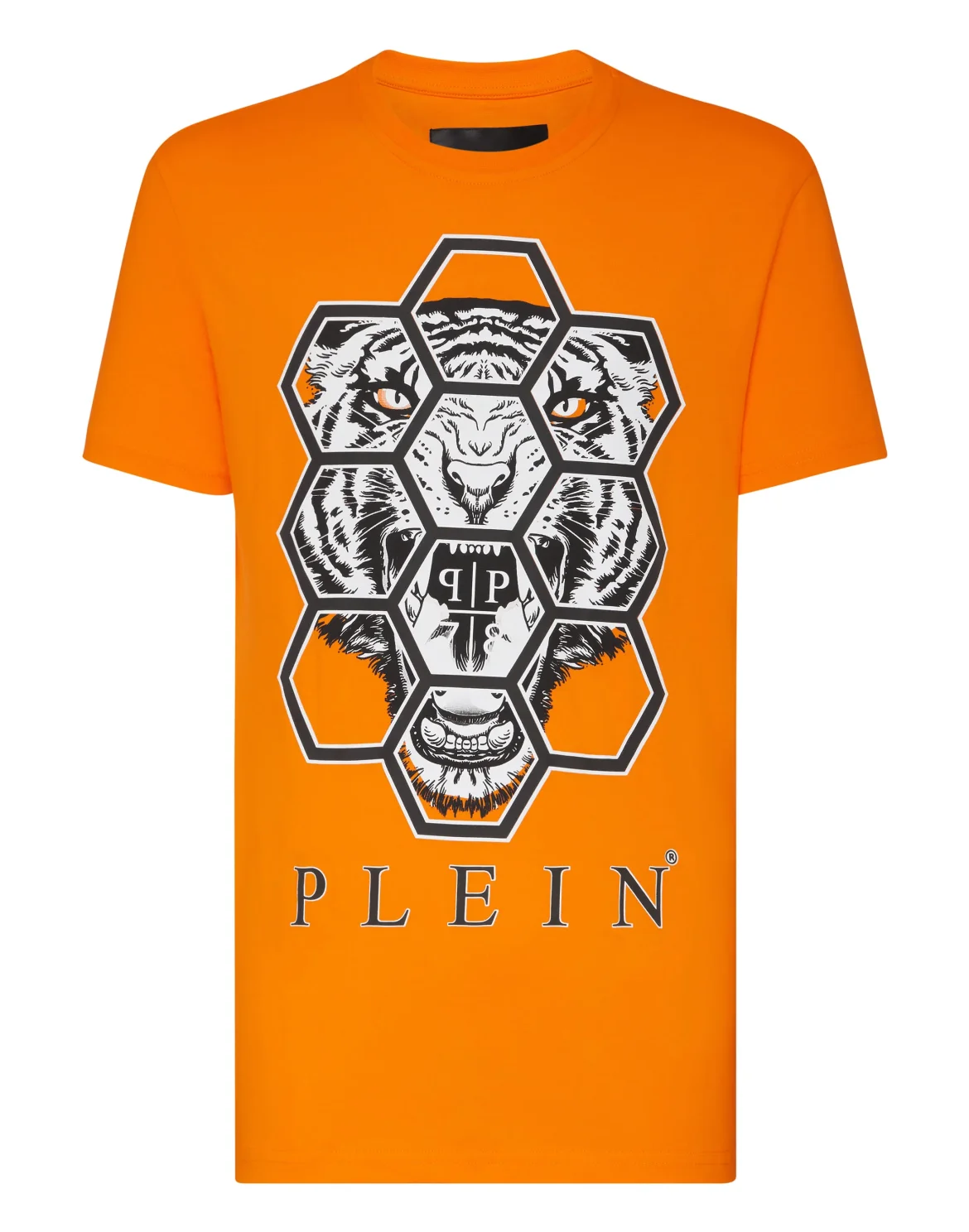 T-shirt Round Neck SS Hexagon tiger, цвет: Оранжевый