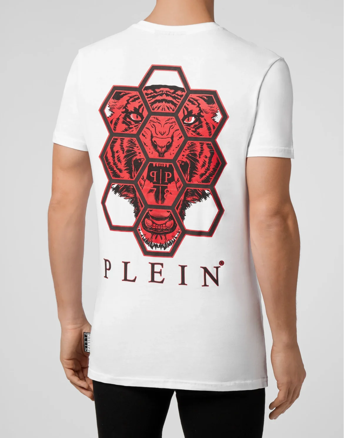 T-shirt V-Neck SS Hexagon tiger, цвет: Белый