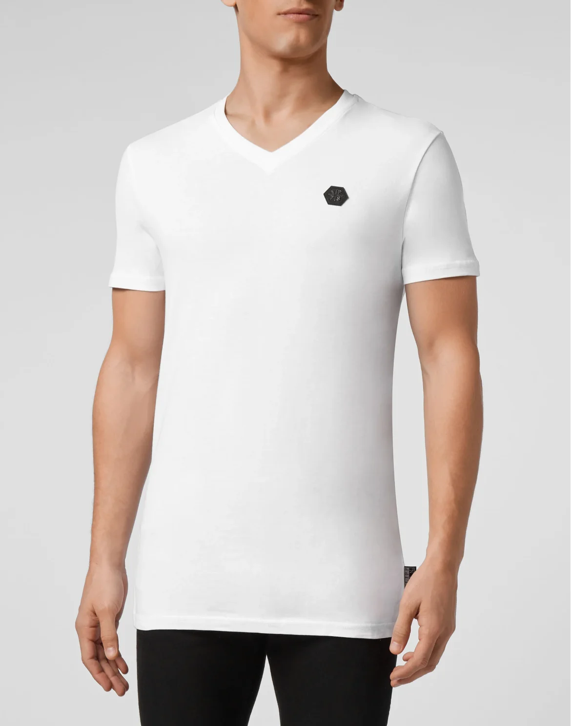 T-shirt V-Neck SS Hexagon tiger, цвет: Белый