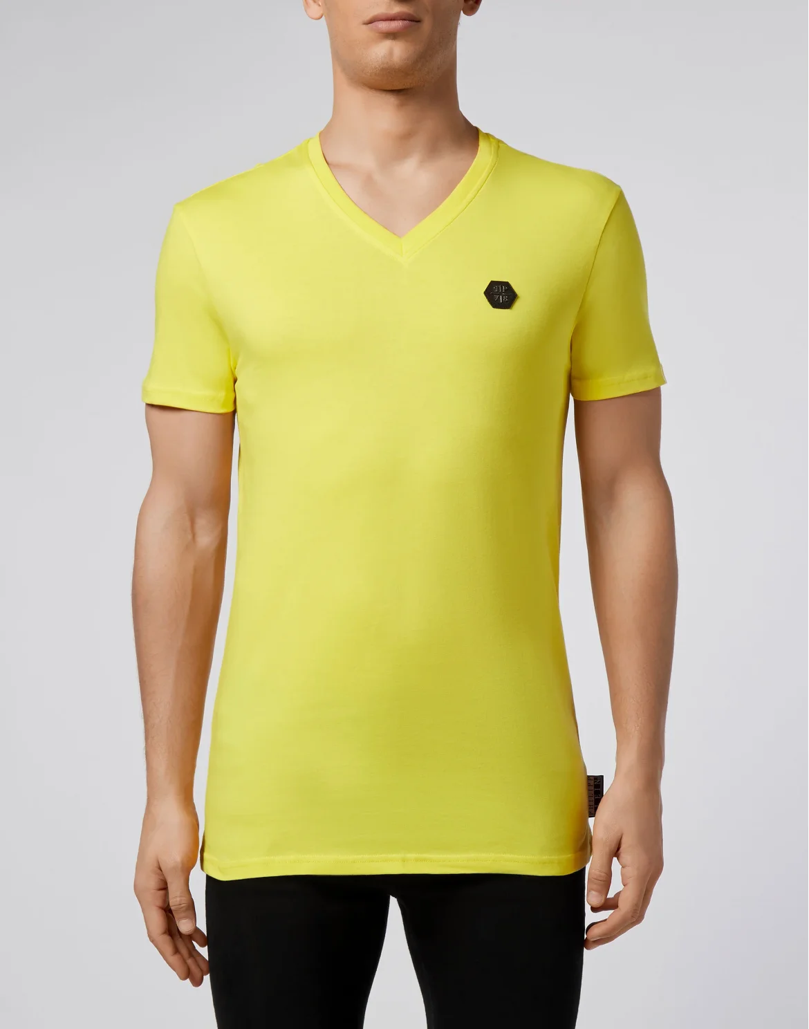 T-shirt V-Neck SS Hexagon tiger, цвет: Желтый