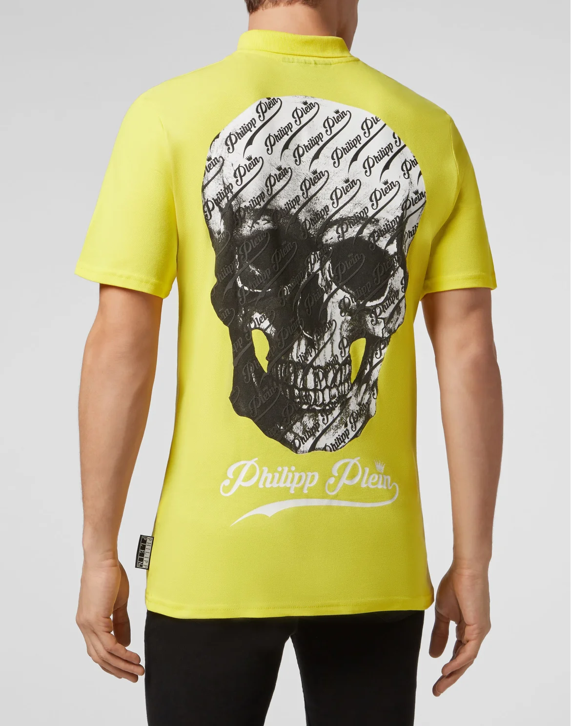 Slim Fit Polo shirt SS Allover skull, цвет: Желтый