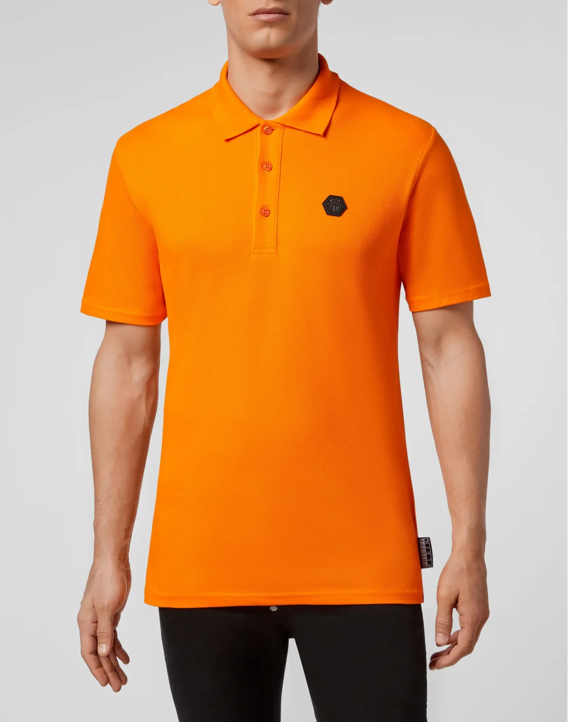 Slim Fit Polo shirt SS Allover skull, цвет: Оранжевый