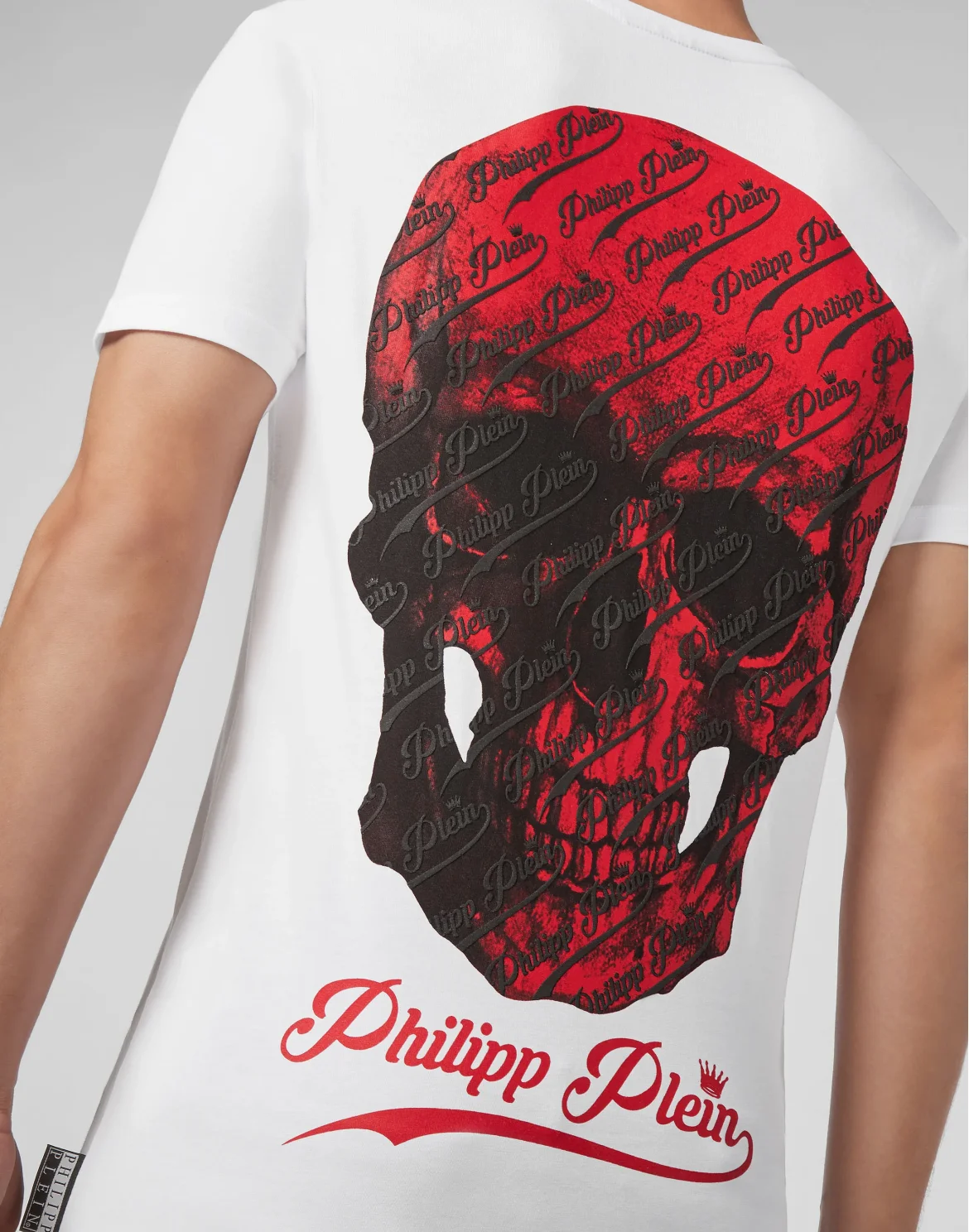T-shirt V-Neck SS Allover skull, цвет: Белый