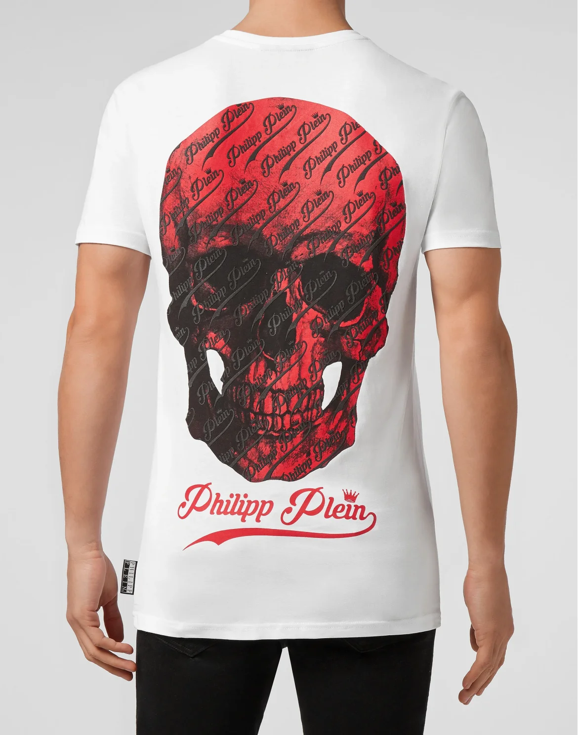 T-shirt V-Neck SS Allover skull, цвет: Белый