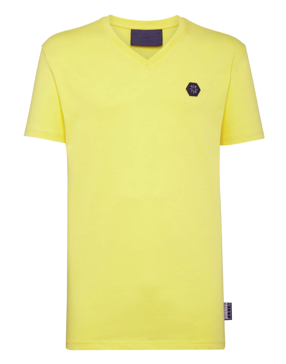T-shirt V-Neck SS Allover skull, цвет: Желтый