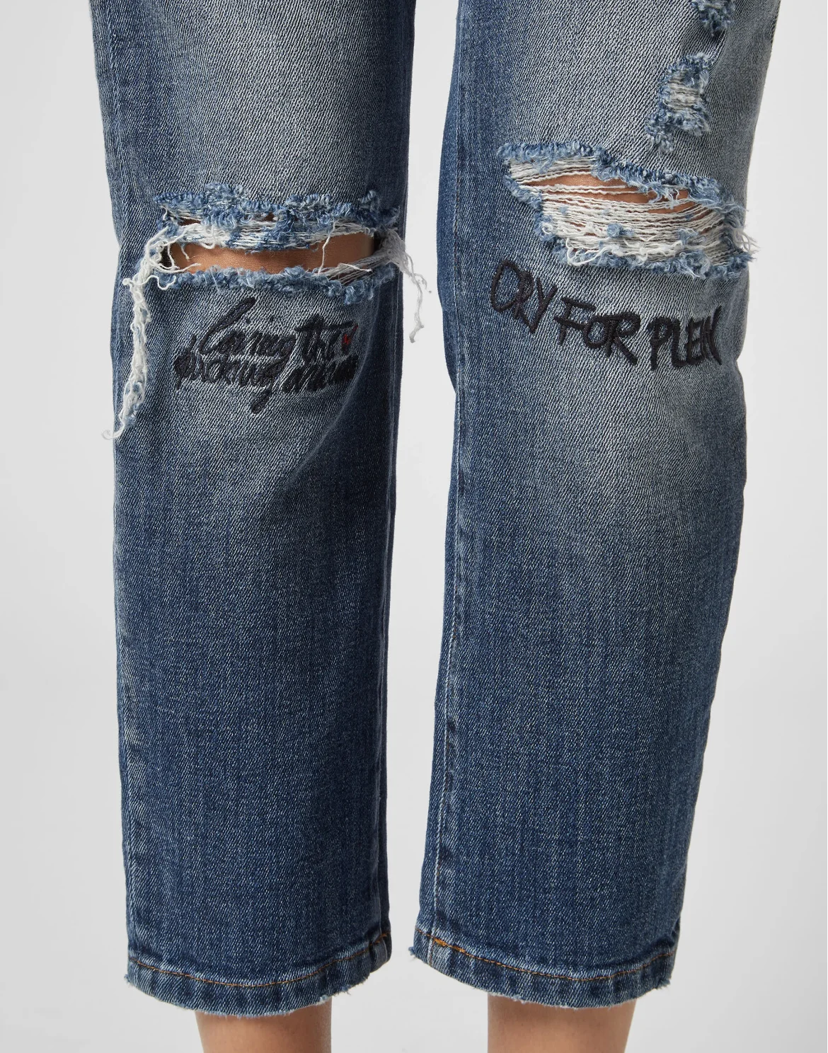 Slim Boyfriend Statement, цвет: Синий
