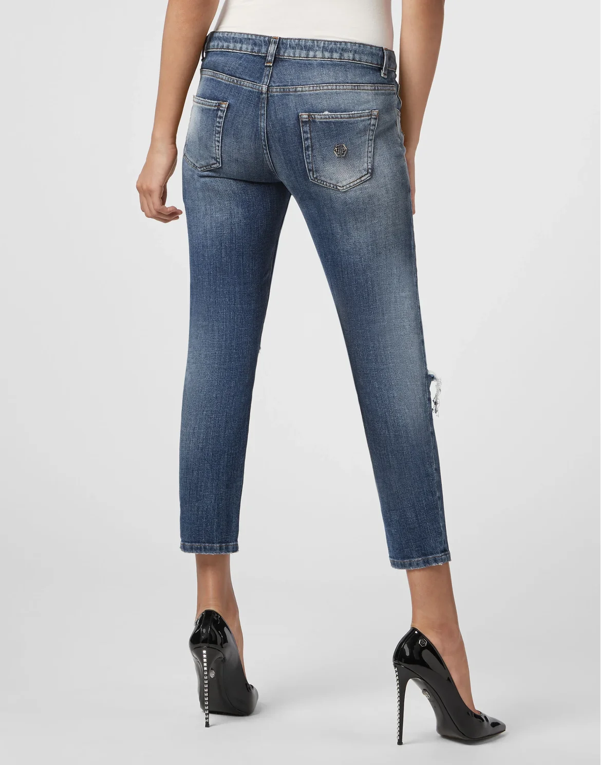 Slim Boyfriend Statement, цвет: Синий