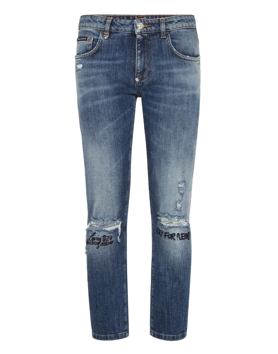 Slim Boyfriend Statement, цвет: Синий